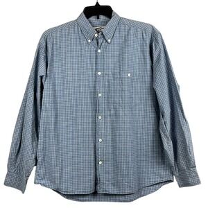 Box Office Long Sleeve Button Down Shirt Mens Size XL Blue Plaid